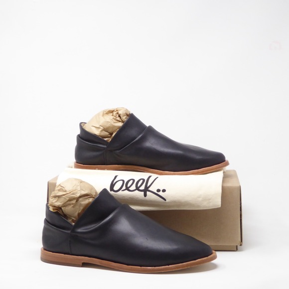 beek Shoes - NEW Beek Womens Puffin Booties Black Leather Handcrafted Size 9